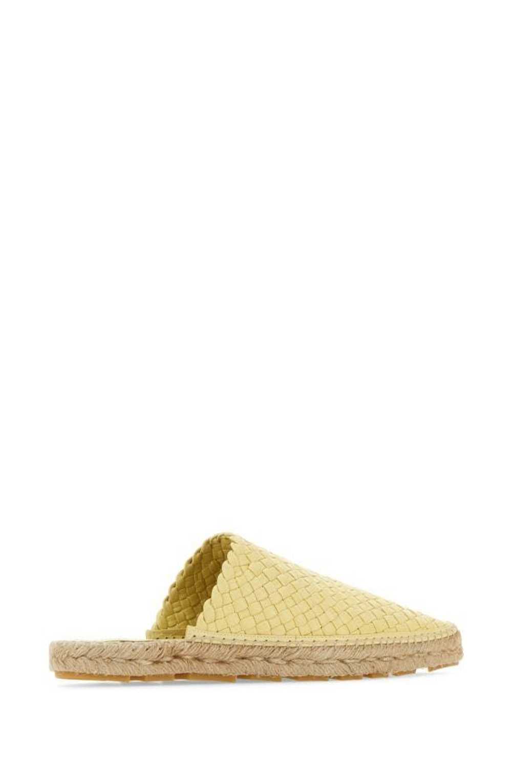 Pastel Yellow Nappa Leather Intreccio Espadrilles - image 5