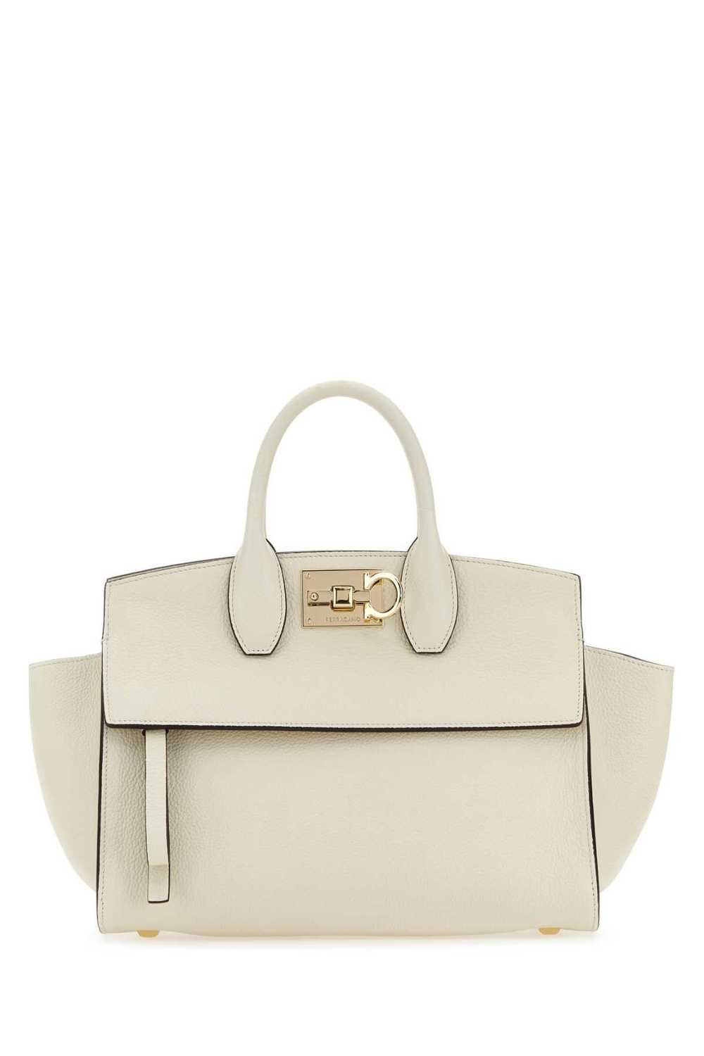 Ivory Leather Studio Soft Handbag - image 1