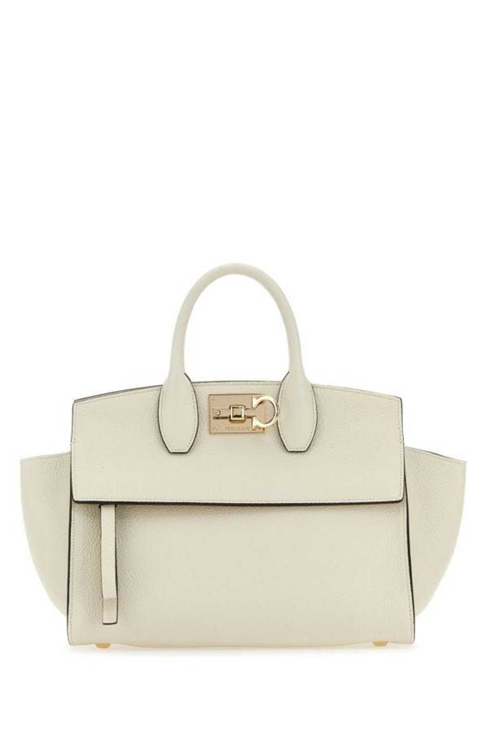 Ivory Leather Studio Soft Handbag - image 3