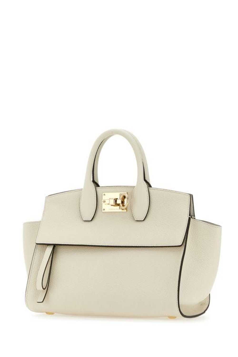 Ivory Leather Studio Soft Handbag - image 4