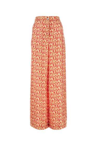 Printed Silk Wide-Leg Pant