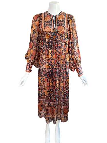 Ritu Kumar for Judith Ann 1970s Silk Dress