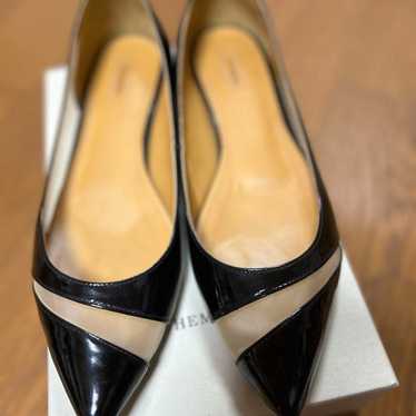 CHEMBUR Black Enamel Tulle Pumps - image 1