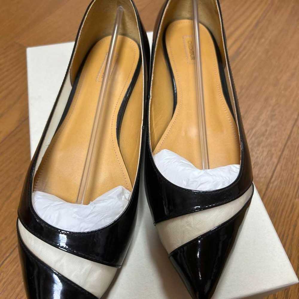 CHEMBUR Black Enamel Tulle Pumps - image 2