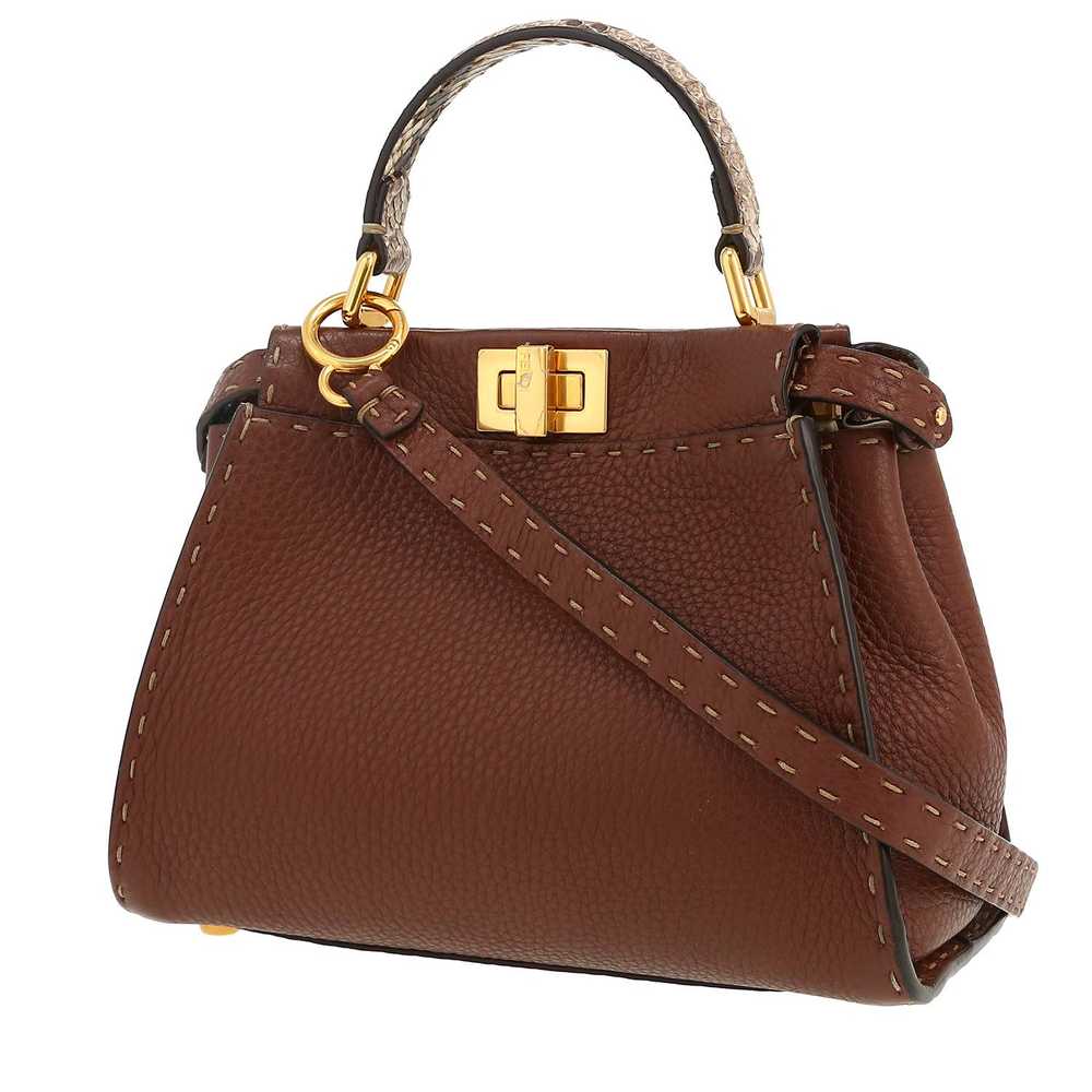 Fendi Peekaboo ISeeU handbag in brown grained lea… - image 1