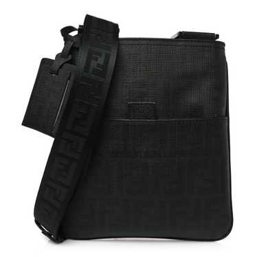 FENDI Zucca Spalmati Messenger Bag Black