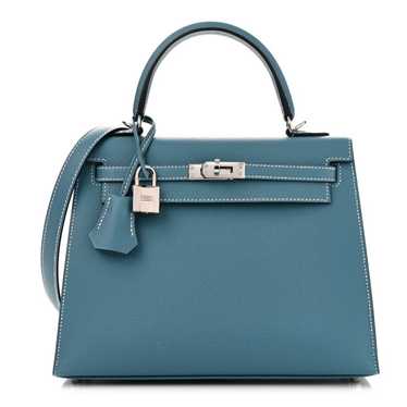 HERMES Epsom Kelly Sellier 25 New Blue Jean - image 1