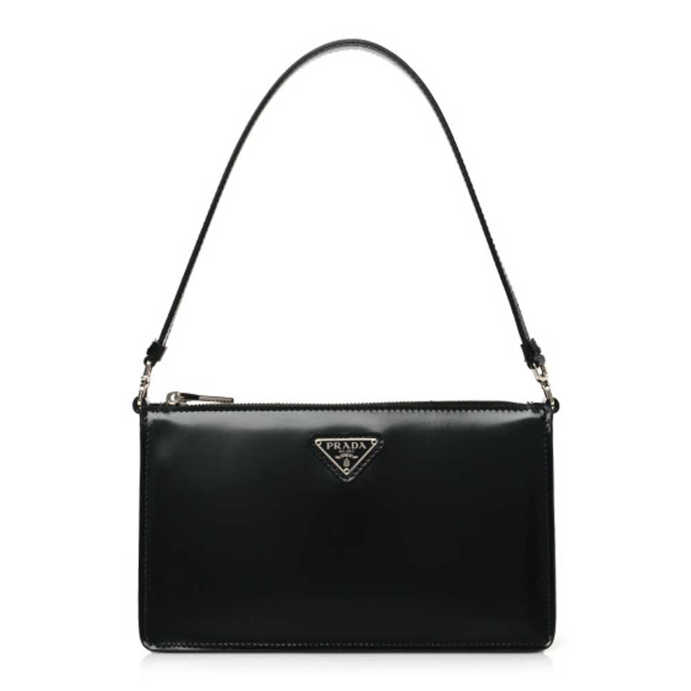 PRADA Spazzolato Mini Shoulder Bag Black - image 1