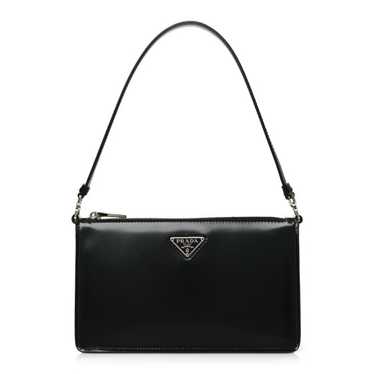 PRADA Spazzolato Mini Shoulder Bag Black - image 1