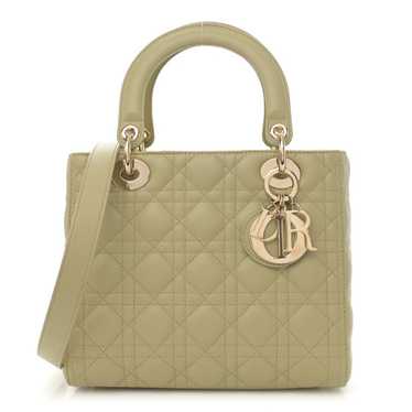 CHRISTIAN DIOR Lambskin Cannage Medium Lady Dior … - image 1