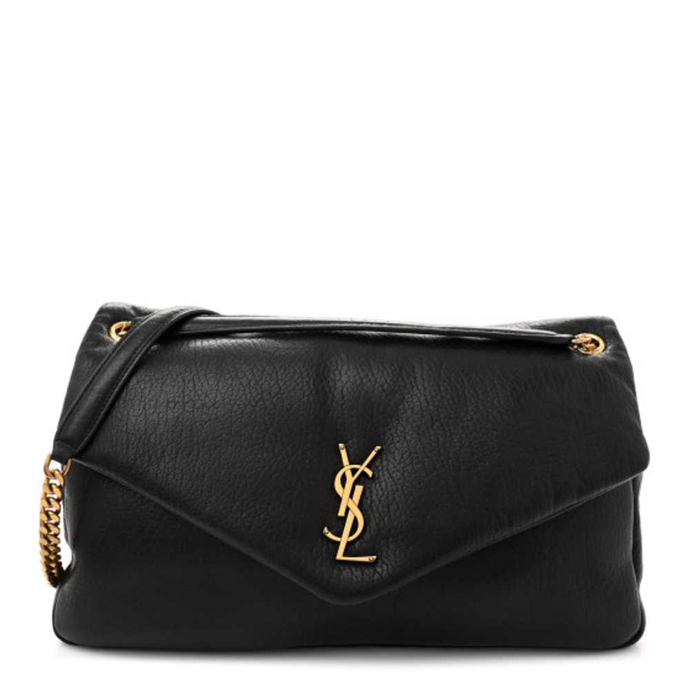 SAINT LAURENT Grained Lambskin Large Calypso Black - image 1