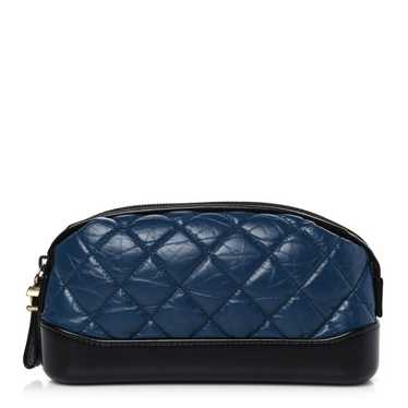 CHANEL Aged Calfskin Quilted Gabrielle Classic Pou