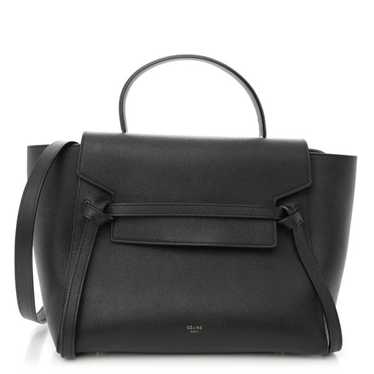 CELINE Grained Calfskin Mini Belt Bag Black