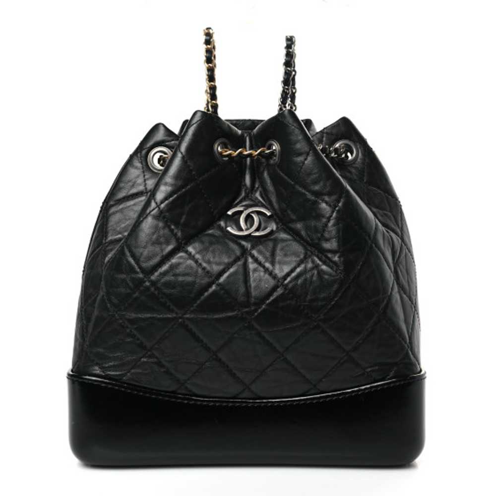 CHANEL Aged Calfskin Quilted Small Gabrielle Back… - image 1