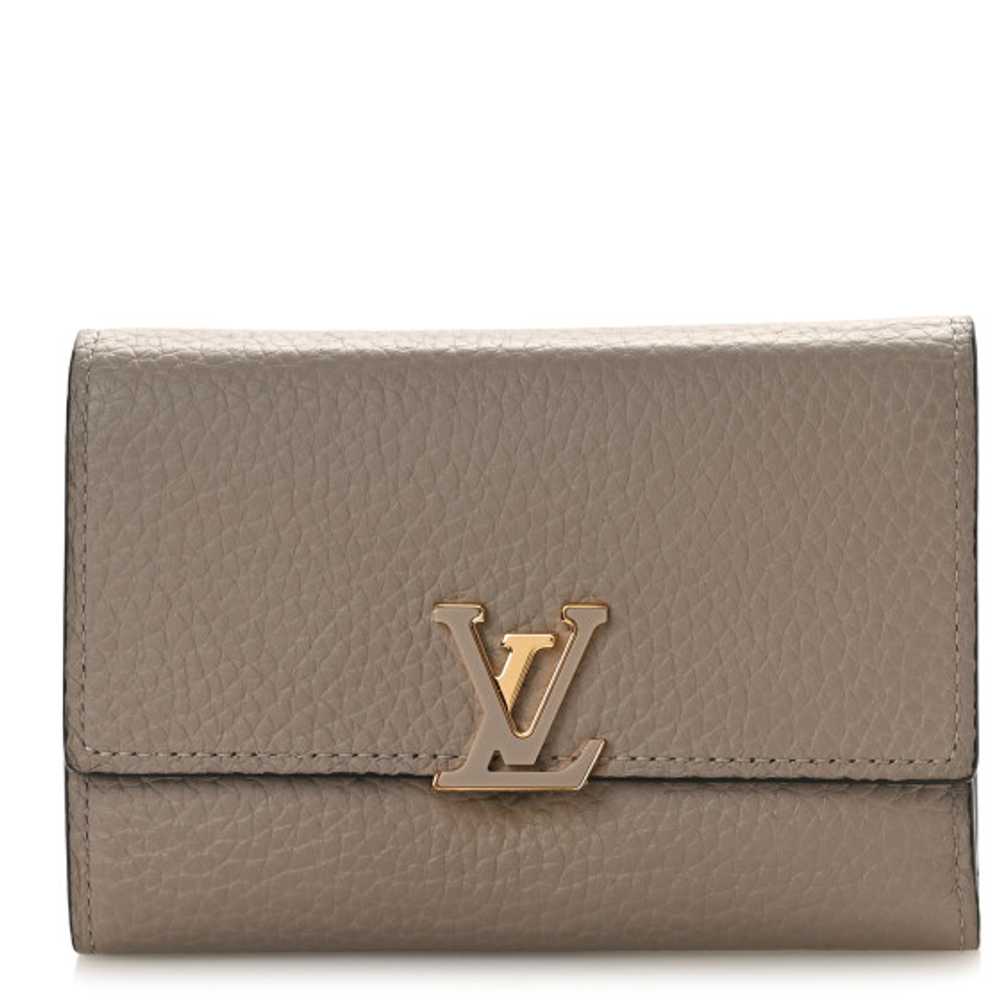 LOUIS VUITTON Taurillon Capucines Compact Wallet … - image 1