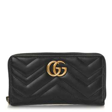 GUCCI Calfskin Matelasse GG Marmont Zip Around Wa… - image 1