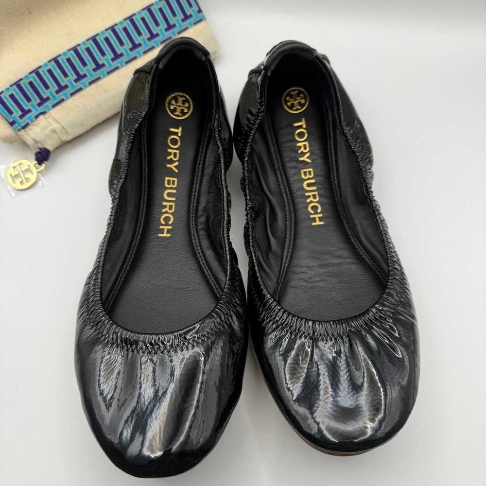 Tory Burch Size 7 Eddie Ballet Soft Naplak - image 1