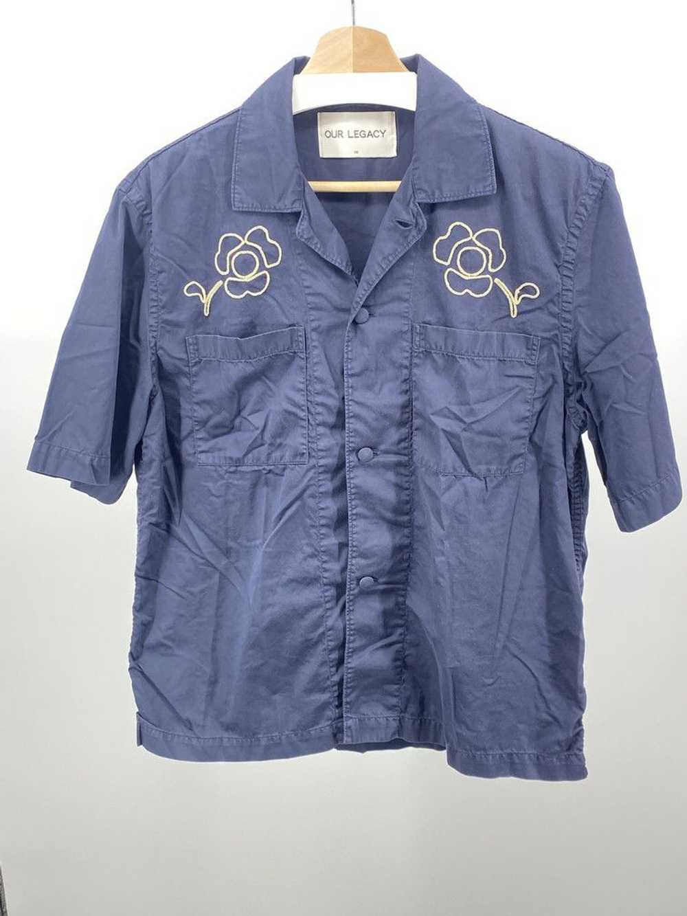 Our Legacy Splash Flower Embroidered Box Shirt - image 1