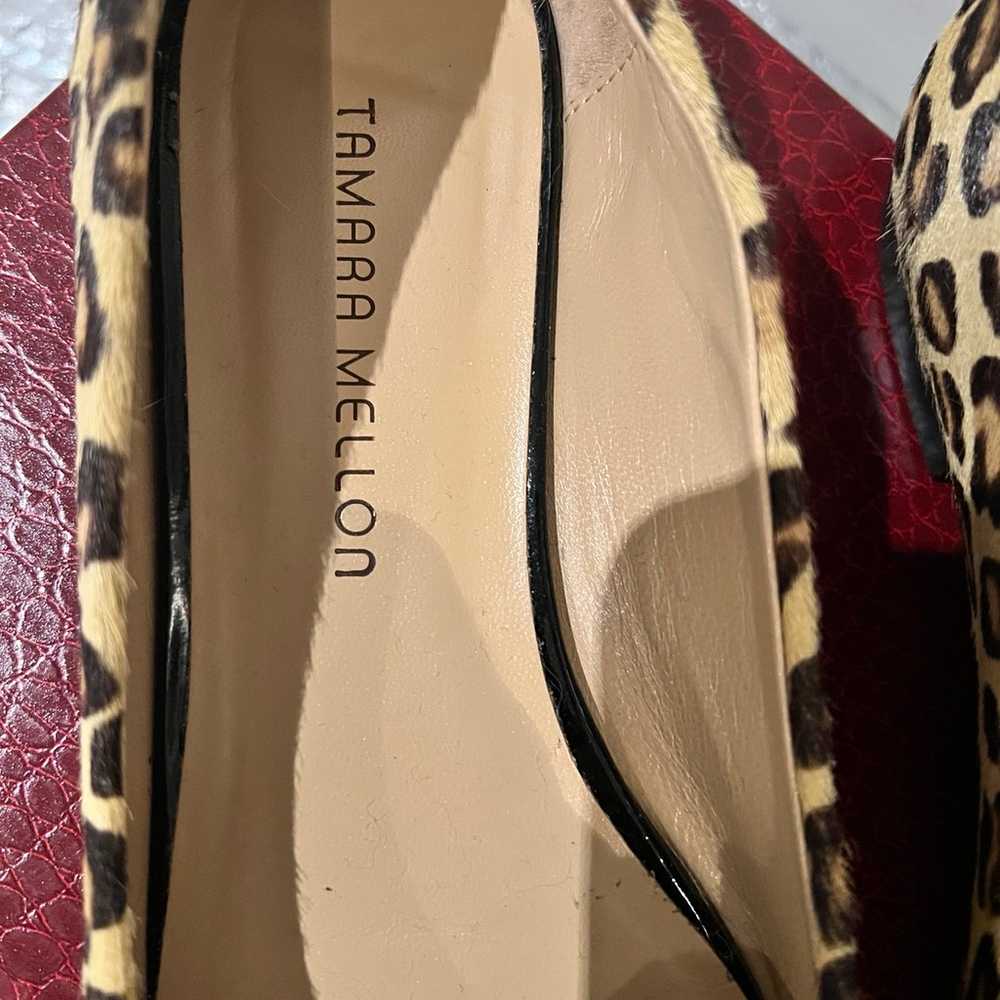 Tamara Mellon Grace Leopard Calf Hair Flats Sz. 3… - image 4