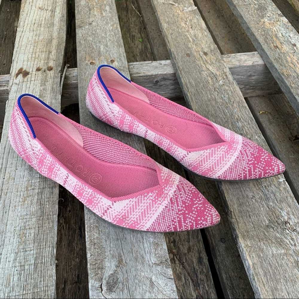 Rothy’s Pink Plaid The Point Flats Limited Editio… - image 1