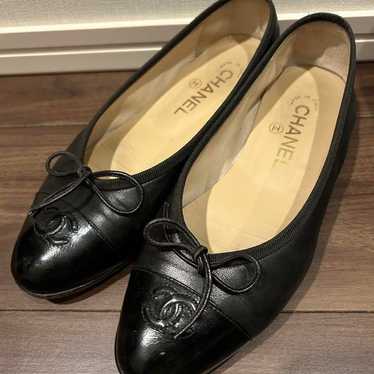 CHANEL Ballerina Black Leather