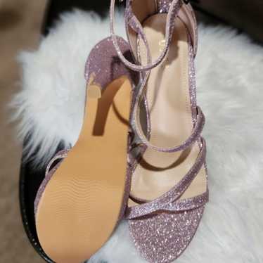 NWOT pink sparkle heels size 7.5 - image 1