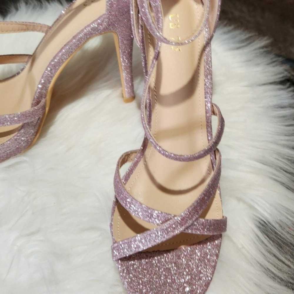 NWOT pink sparkle heels size 7.5 - image 2