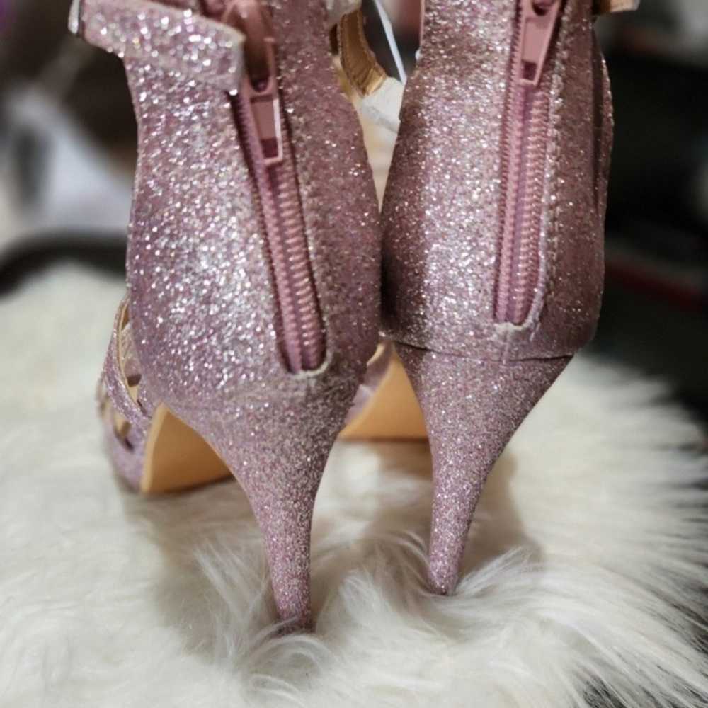 NWOT pink sparkle heels size 7.5 - image 4