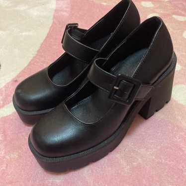 Black Platform Maryjanes