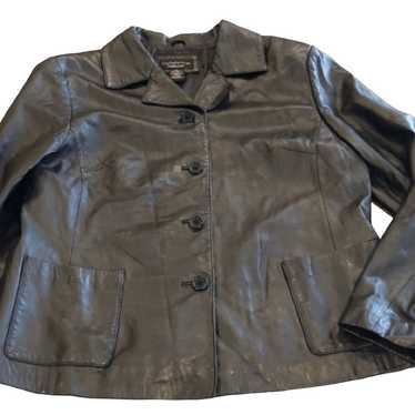 Croft and Barrow Womens hotsell Brown Lambskin Leather Jacket Size XL