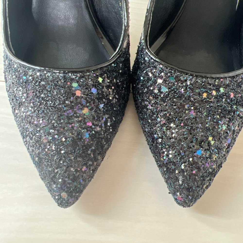 RANDA 22.5cm Black Glitter High Heel Pumps - image 2