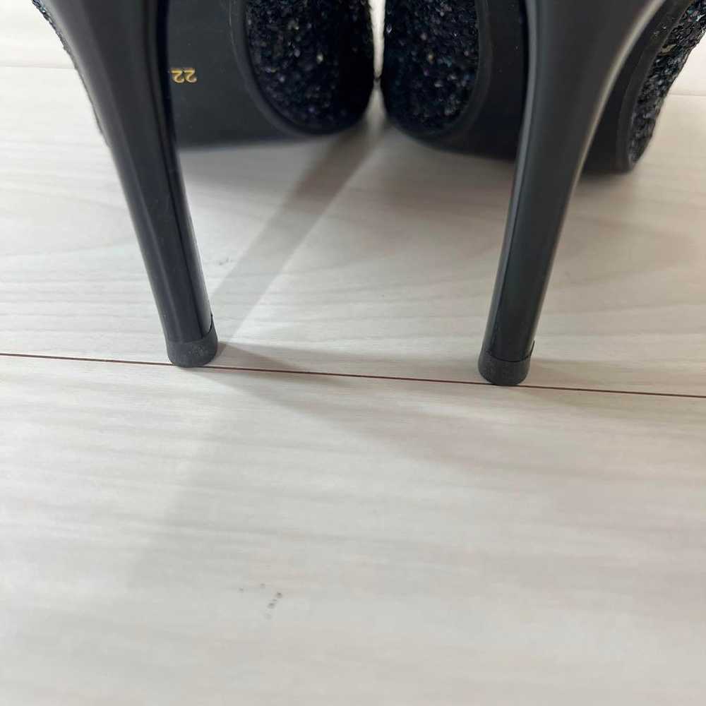 RANDA 22.5cm Black Glitter High Heel Pumps - image 4