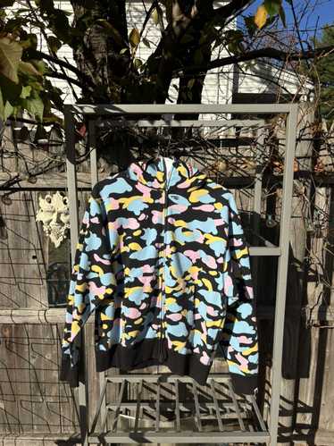 Bape New Multi Camo Shark Relaxed Full Zip Hoodie