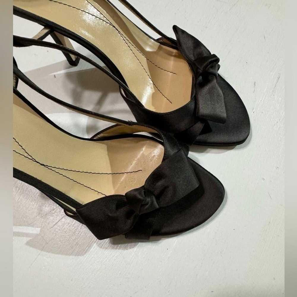 KATE SPADE BLACK SATIN  Lover SLINGBACK  BOW HEEL… - image 2