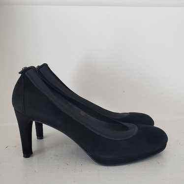 STUART WEITZMAN Pumps Womens 8.5 Black Suede Leat… - image 1