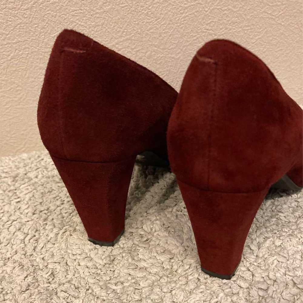 【BEAUTY & YOUTH】Burgundy Suede Pointed Toe Pumps - image 6