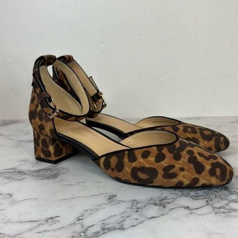 Cabi Kiki Leopard Print Ankle Strap Heels 8 - image 1