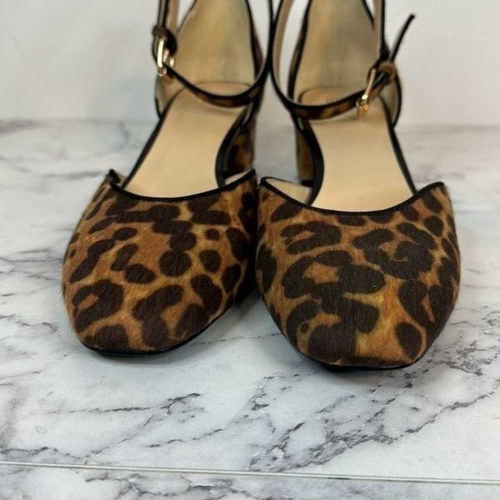 Cabi Kiki Leopard Print Ankle Strap Heels 8 - image 4