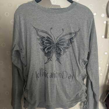 Butterfly Design Long Sleeve T-Shirt LL Fall/Wint… - image 1