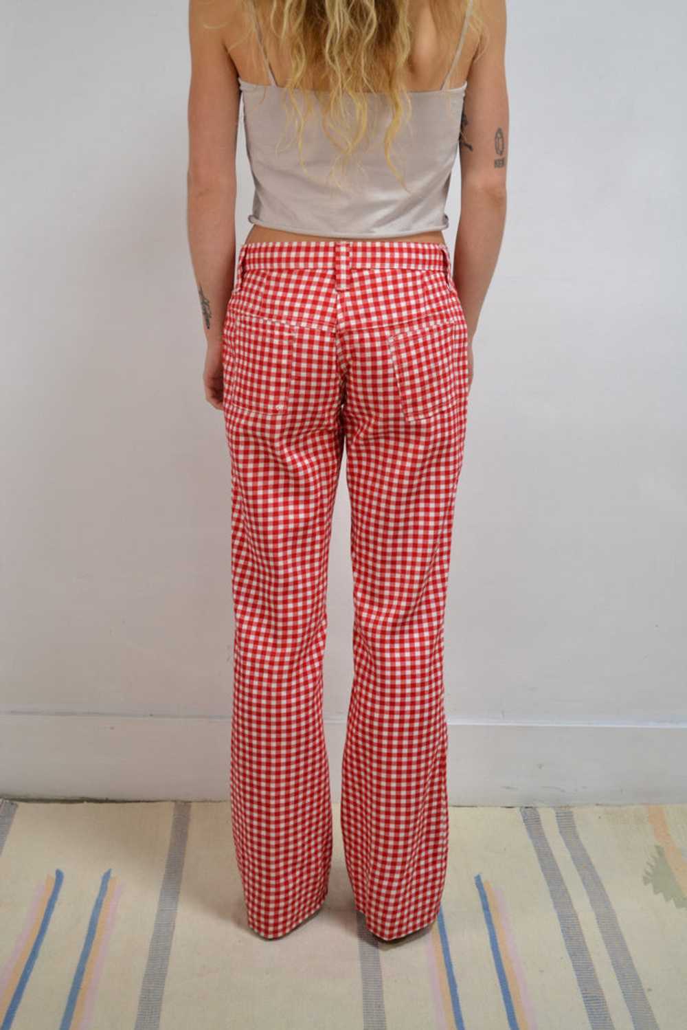 "Prior Westerns" Red Gingham Flares - image 2