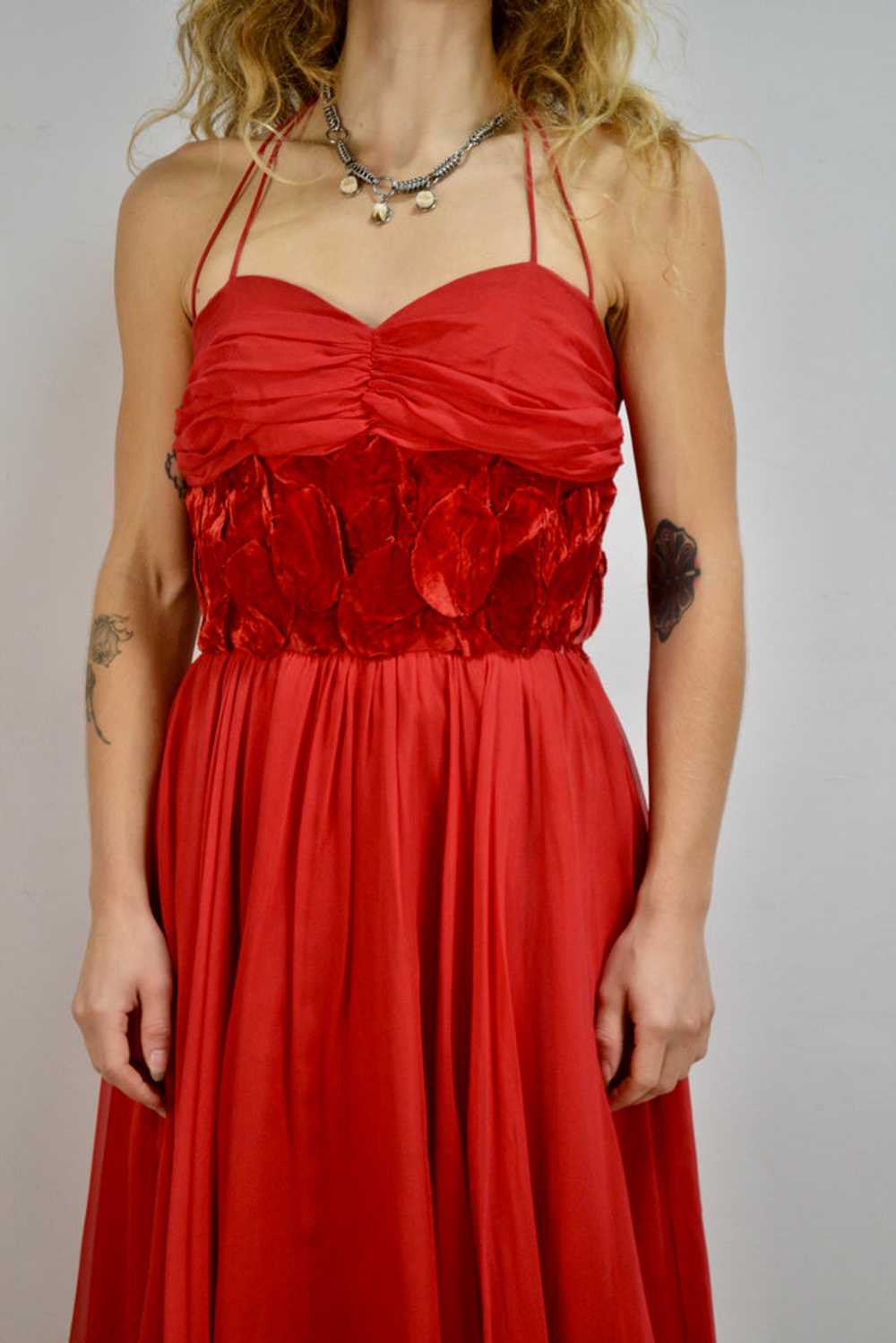 50s Chiffon Party Dress - image 2