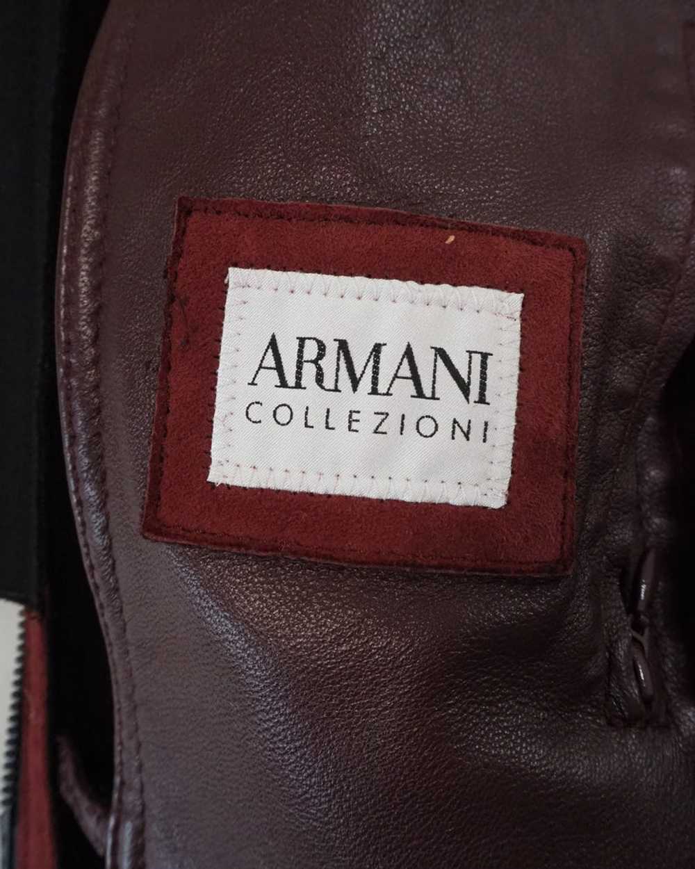 Armani Collezioni Burgundy Red Lambskin Shearling… - image 4