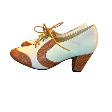 LULU HUN LONDON AGNES RETRO 50'S STYLE Tan AND Cre