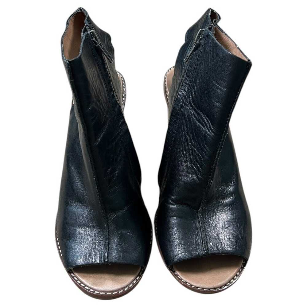 Madewell The Cary Leather Black Chunky Wood Heel … - image 2