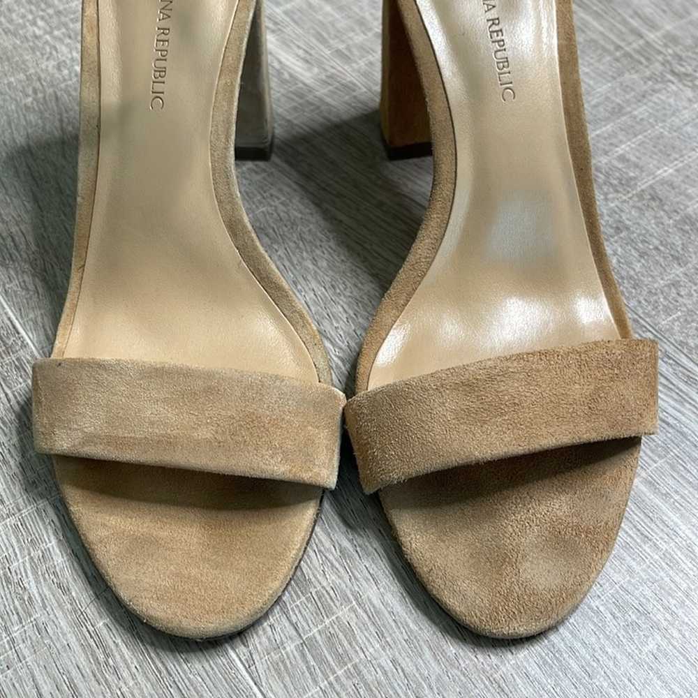 Banana Republic Tan Suede Ankle Strap Block Heels… - image 11