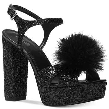 Michael Michael Kors Black Fara Feather Platform … - image 1