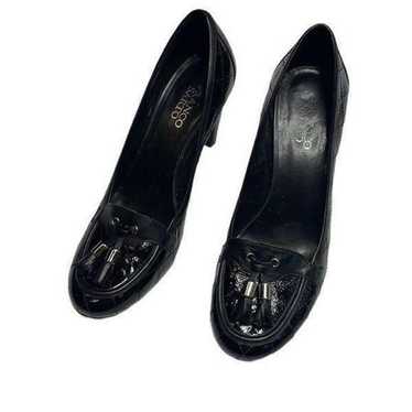 Franco Sarto Patent Leather Loafer Heels 7