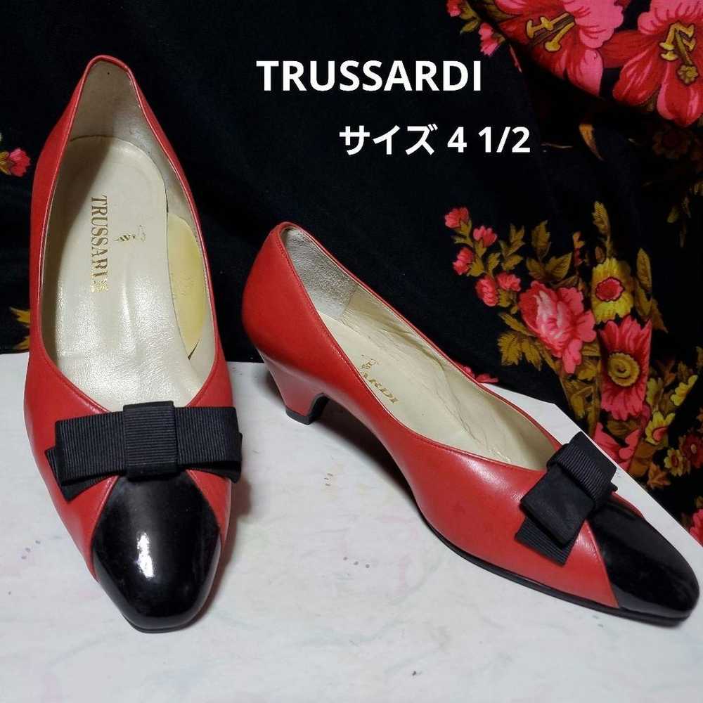 TRUSSARDI Almond Toe Pumps Ribbon Pumps Low Heel - image 1