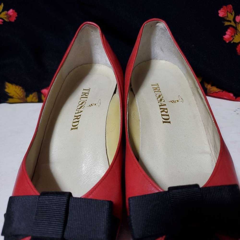 TRUSSARDI Almond Toe Pumps Ribbon Pumps Low Heel - image 4