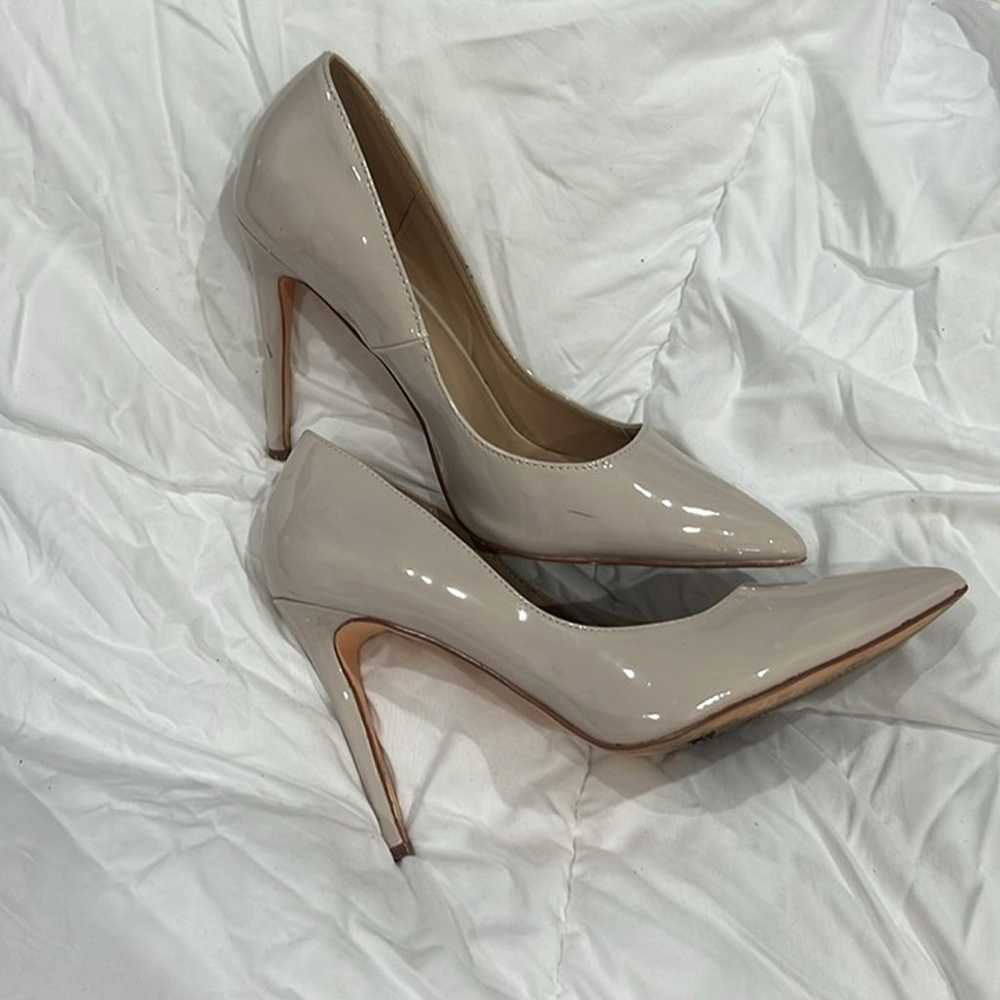 Steve Madden beige patent leather pointy stilettos - image 2